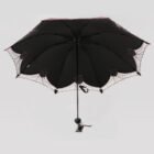 Beautiful Women Lace Umbrella Anti UV Black Coating Parasol 3 Folding Sun Rain Umbrella Adult Princess Lace Umbrella 4