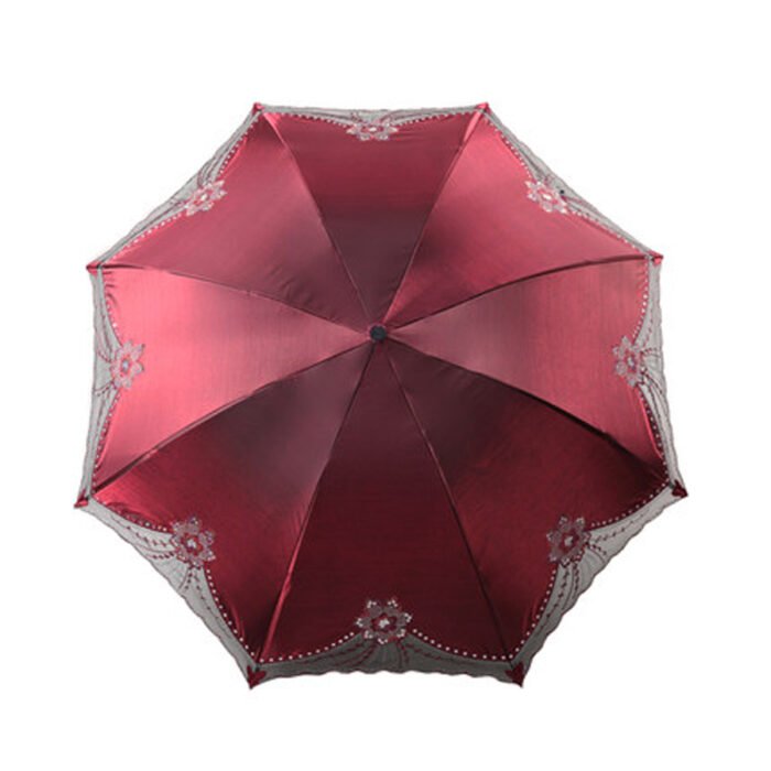 Beautiful Women Lace Umbrella Anti UV Black Coating Parasol 3 Folding Sun Rain Umbrella Adult Princess Lace Umbrella 8