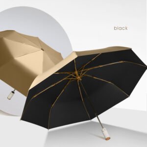 Automatic eight bone three folding umbrella