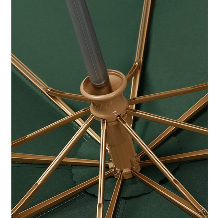 Fully automatic eight bone three fold business folding umbrella, men’s gold glue dual-purpose clear umbrella 2