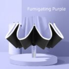 UV resistant automatic folding umbrella suitable for wind,rain and sunlight UPF 50+windproof outdoor travel sunshade umbrella - Violet 1