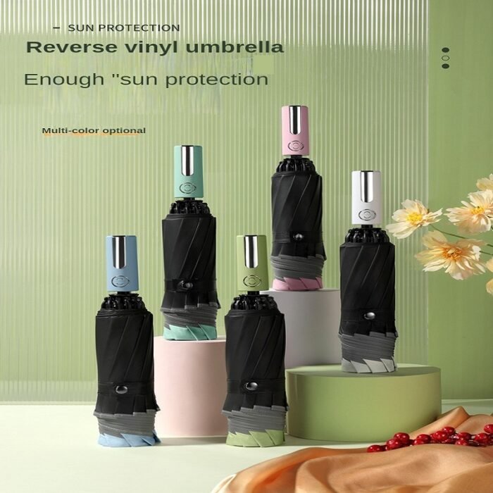 UV resistant automatic folding umbrella suitable for wind,rain and sunlight UPF 50+windproof outdoor travel sunshade umbrella 5