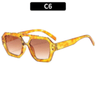 Vintage Square Thick Frame Double Bridges Sunglasses – Orange Tea 12