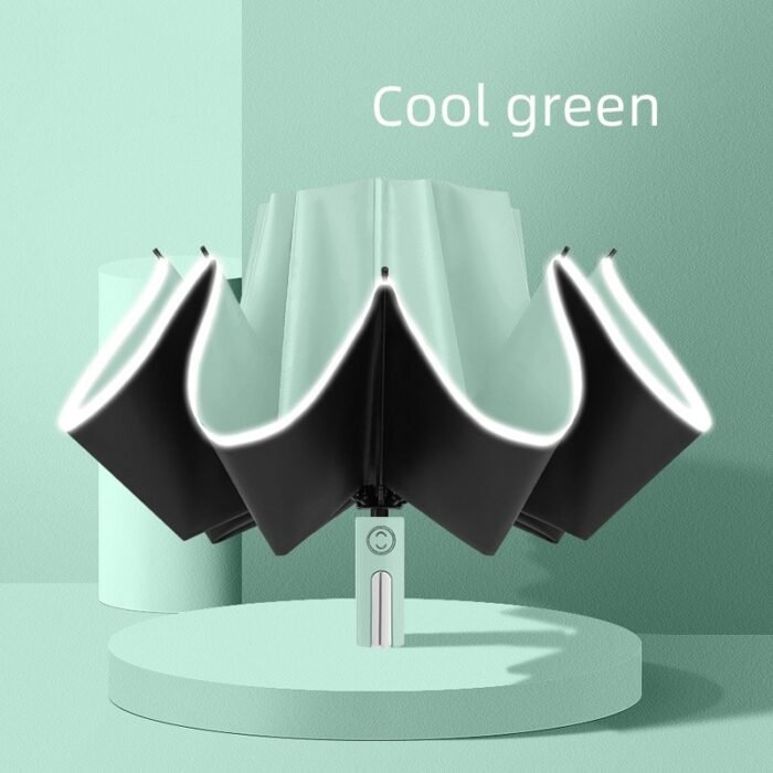 UV resistant automatic folding umbrella suitable for wind,rain and sunlight UPF 50+windproof outdoor travel sunshade umbrella - Reseda 10