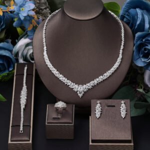 Crystal wedding necklace set
