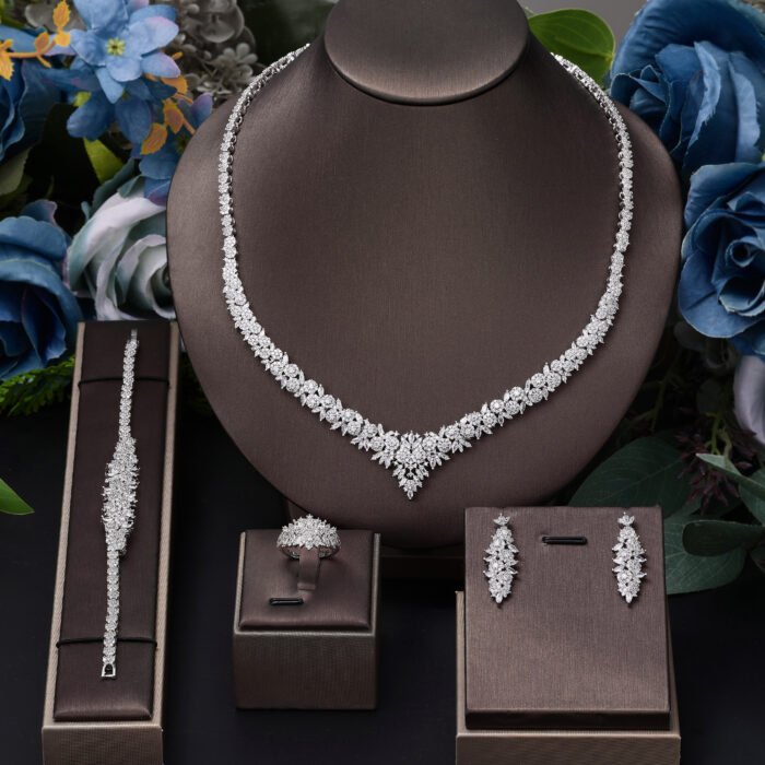crystal wedding necklace set 1