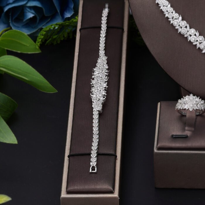 crystal wedding necklace set 4
