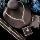 crystal wedding necklace set – golden 11