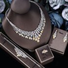 crystal wedding necklace set – yellow 18