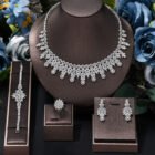 crystal wedding necklace set – white [200005183] 19