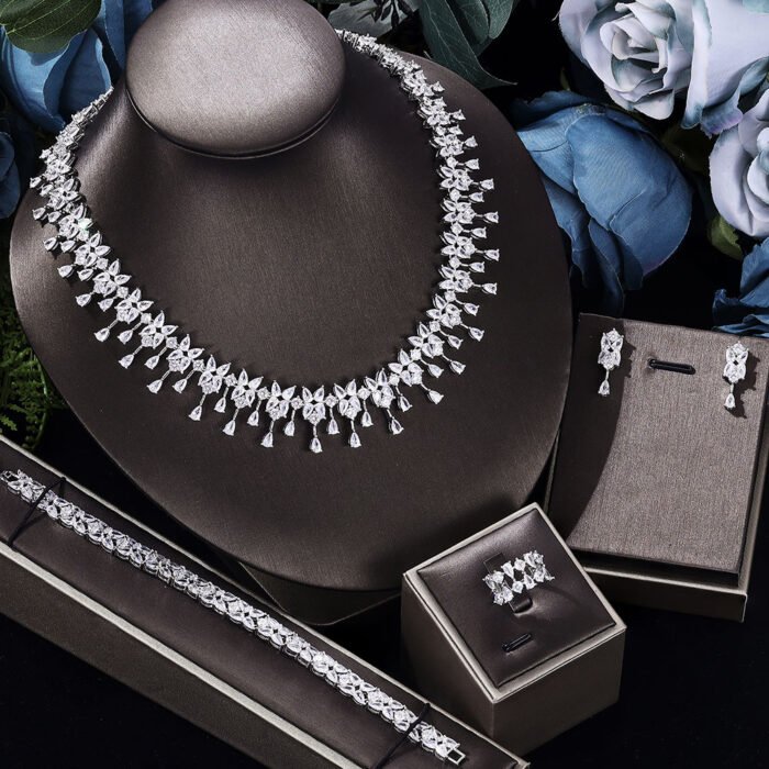 crystal wedding necklace set – white [200006153] 23