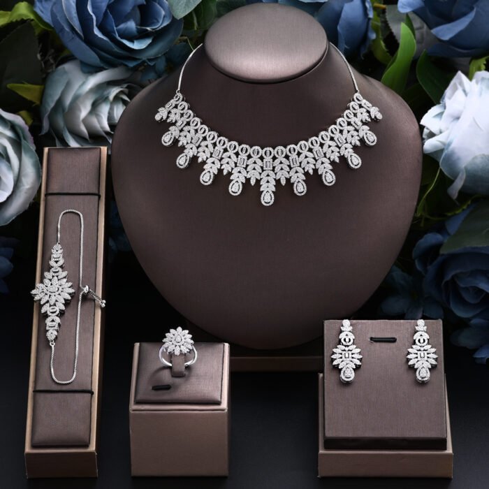 crystal wedding necklace set – white [200013899] 24