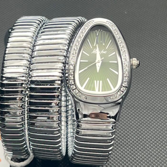 Serpentine Design Diamond Quartz Wristwatch – 2686S-SGr 1