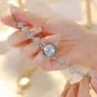 Flower Gold Silver Bracelet Small Quartz Wristwatch 5