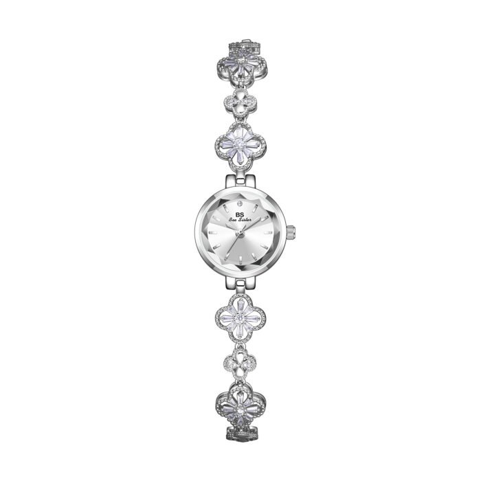 Flower Gold Silver Bracelet Small Quartz Wristwatch – Silver 8