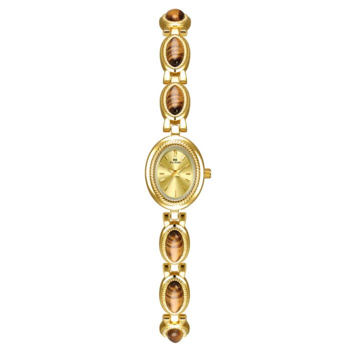 Gold Retro Metal Bracelet Waterproof Watch – Gold 7