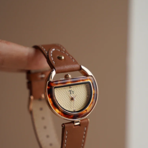 Circular Geometric Hook Wrist Watch