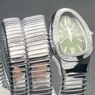 Serpentine Design Diamond Quartz Wristwatch 3