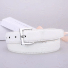 ‌Faux Leather Classic Adjustable Gold Buckle Logo Belt – 4 10