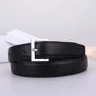 ‌Faux Leather Classic Adjustable Gold Buckle Logo Belt – 5 11