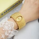 Gold Luxury Bark Pattern Bracelet Watch – Gold 5
