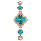 Flower Quartz Gemstone Bracelet Wristwatch – Lake Blue 4