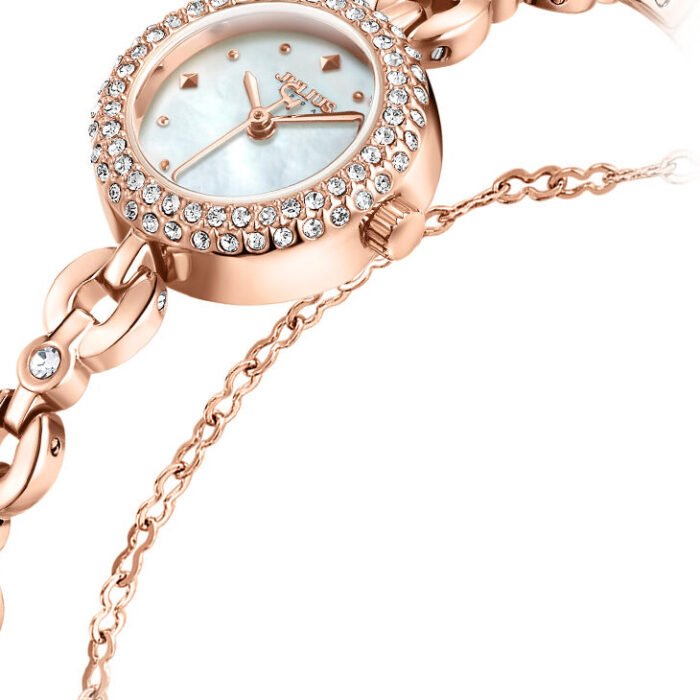 Zircon Bracelate Quartz Wristwatch 3