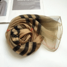Plaid Wool Silk Scarf 84*190cm 11