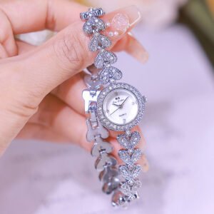 Hearts Diamond Bralette Stainless Steel Wristwatch