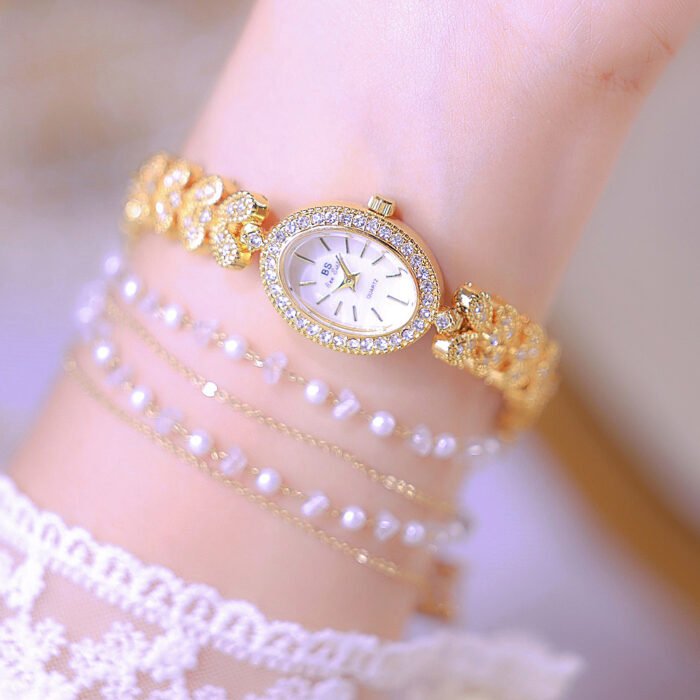 Hearts Diamond Bralette Stainless Steel Wristwatch 3