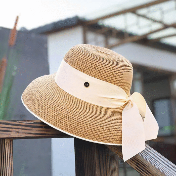 Beach Ribbon Bucket Hat – Khaki 10