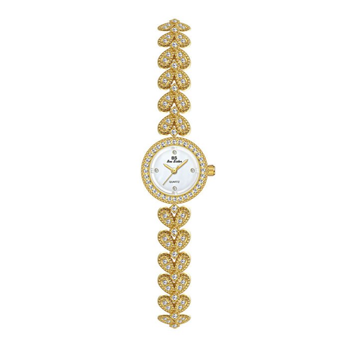 Hearts Diamond Bralette Stainless Steel Wristwatch – gold 1738 9