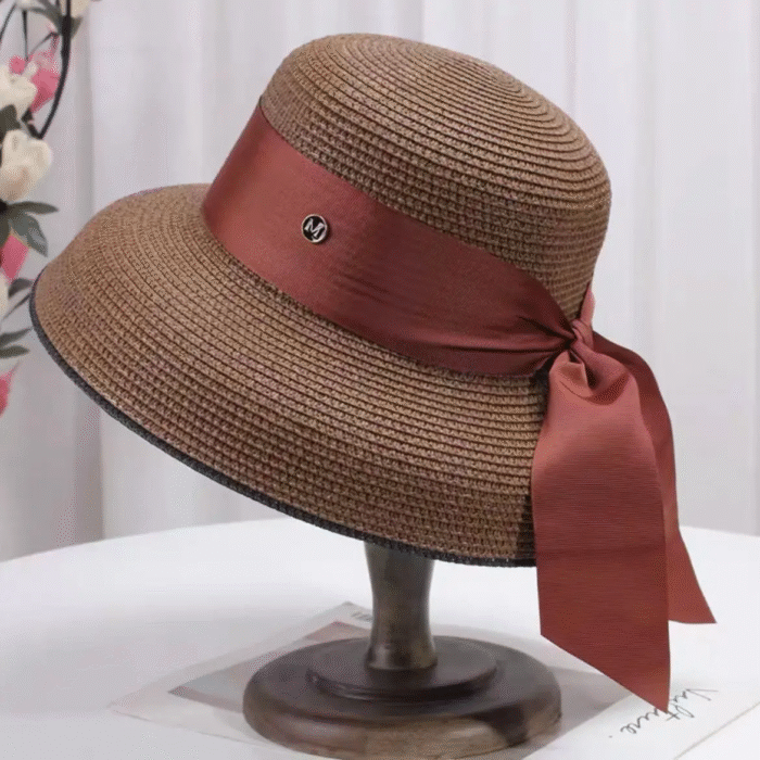 Beach Ribbon Bucket Hat – Dark Brown 14