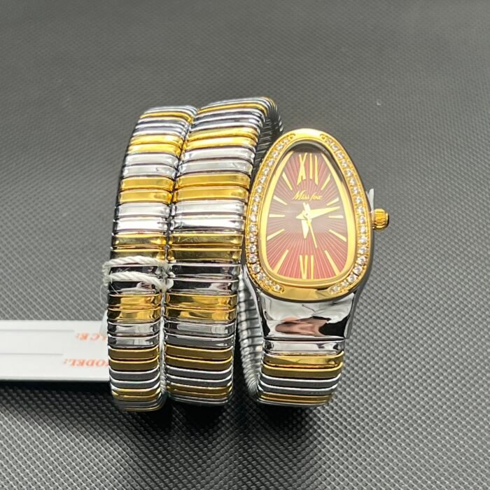 Serpentine Design Diamond Quartz Wristwatch – 2686S-GSRe 7