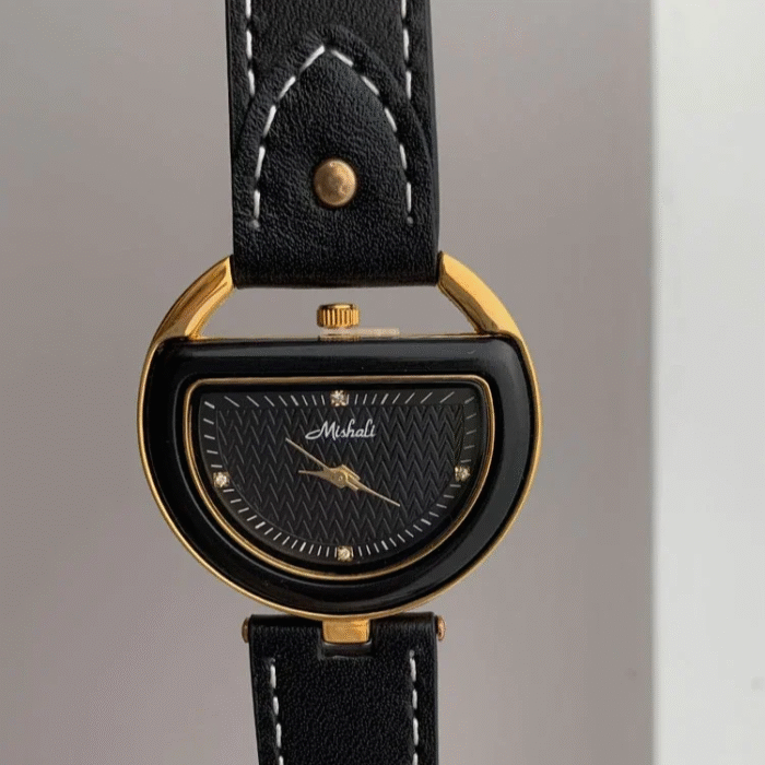 Circular Geometric Hook Wrist Watch 5