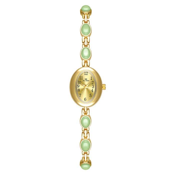 Colorful Jade Bracelet Wristwatch – green 10
