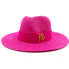 bow ribbon flat top large brim straw hat – 6 21