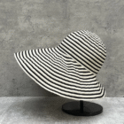 Stripe black and white Bucket Hat – black 2