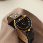 Circular Geometric Hook Wrist Watch – B 8