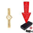Gold Bracelet Design Waterproof Quartz Watch – Gold 6