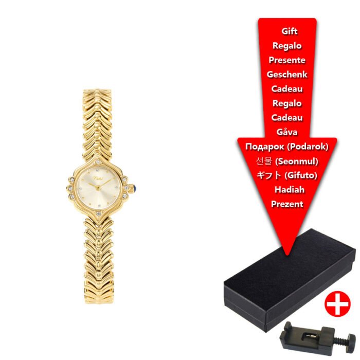 Gold Bracelet Design Waterproof Quartz Watch – Gold 6
