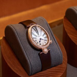 Oval Roman Numbers Leather Waterproof Watch
