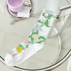 Flower Embroidery Crystal Silk Socks Summer Elastic Long Socks Hollow Out Thin Breathable Mesh Lace Socks Ultra-thin Transparent – 3 1