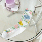 Flower Embroidery Crystal Silk Socks Summer Elastic Long Socks Hollow Out Thin Breathable Mesh Lace Socks Ultra-thin Transparent – 1 3