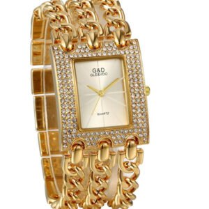 Alloy Gold Strap Wrist Watch