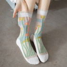 Flower Embroidery Crystal Silk Socks Summer Elastic Long Socks Hollow Out Thin Breathable Mesh Lace Socks Ultra-thin Transparent 7