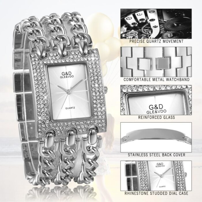 Alloy Gold Strap Watch 3