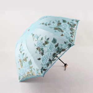 Flower Lace Three Folding Umbrella
