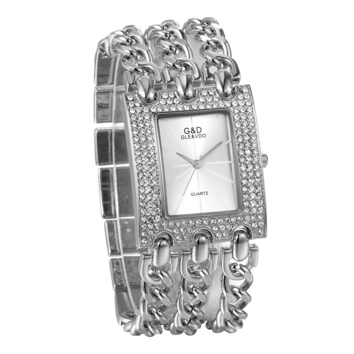 Alloy Gold Strap Watch – silver 8