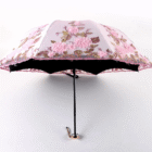 Double-layer Folding Flower Lace Umbrella Rain Women Three Folding Umbrella Female Rain Tools Unique Parasol Umbrella 7